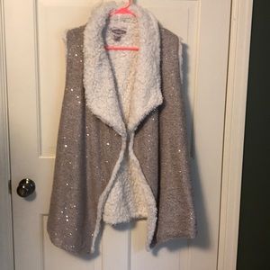 Pink sparkle comfy vest size L